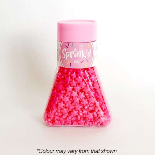 Sprink'd Sprinkles - Stars Bright Pink - Click Image to Close